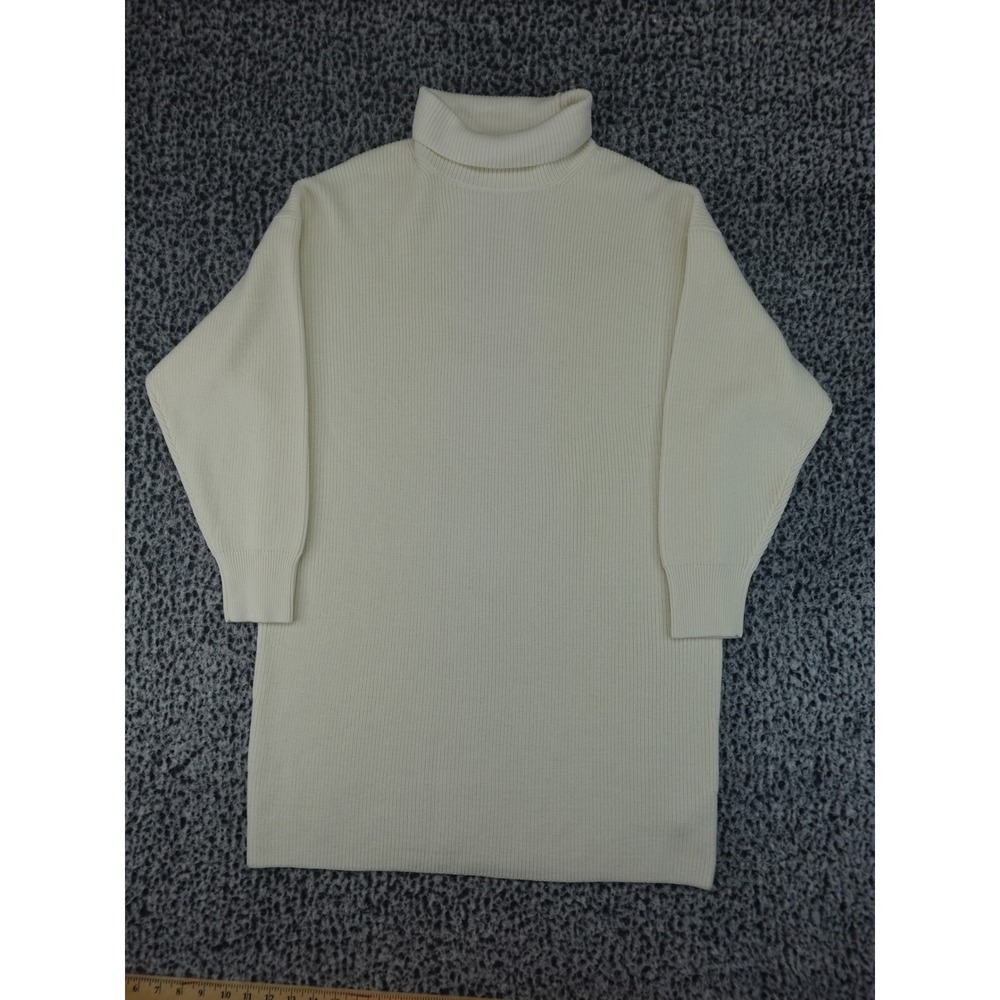 Babaton Aritzia Turtleneck Sweater Womens Small Cream Good Ribbed Knit‎ Relaxed